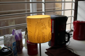 Masse litho Lampenschirm pinshape Lampe Schatten Effekt 3d print model - Mito3D