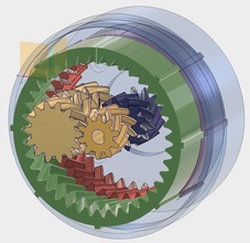 armónico planetario caja engranajes 37 1 493 nema 17 haridwar pinshape Diseño 3d 3d print model - Mito3D