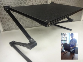 adjustable laptop stand pinshape 3d-design 3d print model - Mito3D