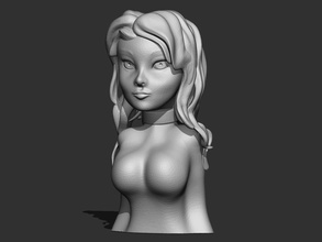 menina busto pinshape desenhos animados sexy mulher garota 3d print model - Mito3D