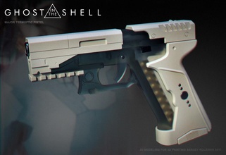 ghost shell major termoptic pistolet pinshape esprit l'anime cyberpunk cosplay réplique accessoires jeu majeur 3d print model - Mito3D