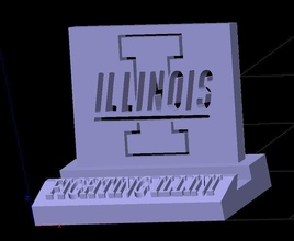illinois uiuc fighting illini phone stand 3 designs pinshape phone-stand 3d print model - Mito3D
