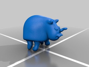 gergedan pinshape Hayvanat Bahçesi gergedanlar hayvanlar Afrika 3d print model - Mito3D