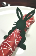 easter bunny - napkin ring pinshape easterbunny easter-ornament napkin-ring napkins easter-bunny 3d print model - Mito3D