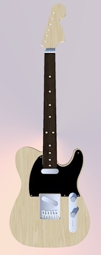 fender telecaster perfekte Waage 1 4 komplett 3d druckbare pinshape druckbar skalieren Miniatur Gitarre Elektro 3D print model - Mito3D
