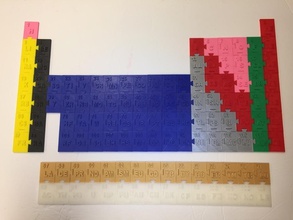 tabla periódica pinshape puzzle periódico Diseño 3d 3d print model - Mito3D