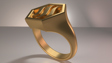 steemit anneau pinshape bague bijoux l'anneau steem 3d print model - Mito3D