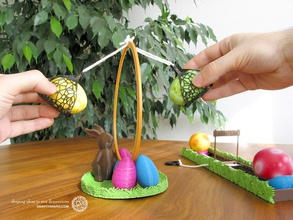 Paskalya sapığı salıncak pinshape yumurta stl eğlenceli çapkını diy ayarlayın oyuncak aile oyun easteregg tavşanı easterbunny yumurtası Doğu 3d print model - Mito3D