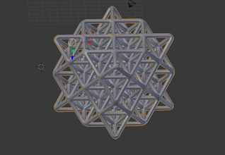64 tel kafes tetrahedron ızgara pinshape envisionthefuture tasarımı meydan visca piscis art dini çiçek yaşam grid nassim haramein ruhsal geometri kutsal 3d print model - Mito3D