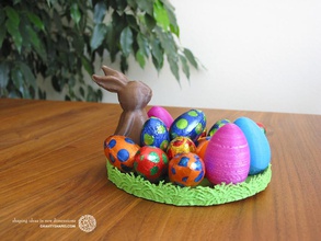 easternest easter bunny yumurta pinshape ücretsiz url diy ayarlayın 3d baskı osternest oster ostern yuva easteregg Paskalya yumurtası Doğu tavşanı easterbunny 3d print model - Mito3D
