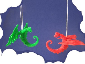 Drachen ornament pinshape Kreatur dragon Spiel gamer Urlaub makerbotornaments Modell monster Spielzeug 3d print model - Mito3D
