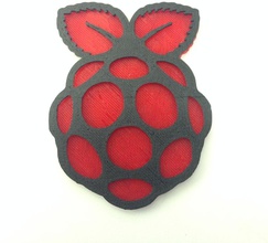 raspberry pi logo pinshape disegno 3d 3d print model - Mito3D