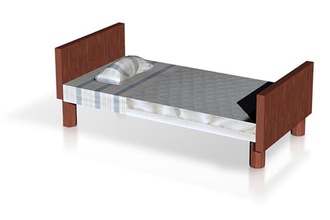 bed fixed pinshape furniture beds 3d print model - Mito3D