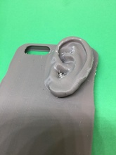 iphone 6 caso oído pinshape envisionthefuture diseño reto auriculares teléfono plus 3d print model - Mito3D