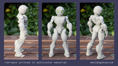 retrobot pinshape android retro droid Roboter 3d print model - Mito3D