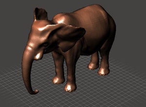 tusk elephant pinshape toys-and-games-aircraft wild wildlife animal tuskless elephants elephant- 3d print model - Mito3D