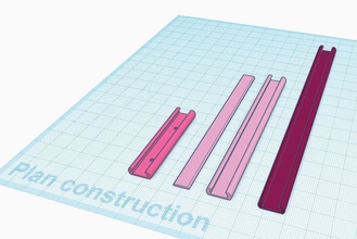 led Streifen Halter pinshape strip diy Fassung 3d print model - Mito3D