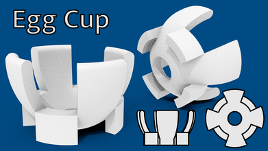 cup 3d design pinshape Halter stand eggcup 3d print model - Mito3D