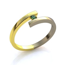 oro anillo diamantes pinshape gold18k gold14k 3d print model - Mito3D