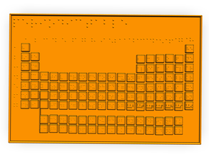 braille tabla periódica pinshape envisionthefuture diseño reto juventud periódico ciencia chemestry 3d print model - Mito3D