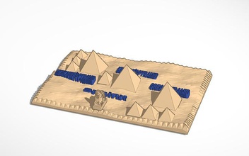 Mappa 3d piramidi giza pinshape sfinge piramide mappa grande egitto educativi l'istruzione 3d print model - Mito3D