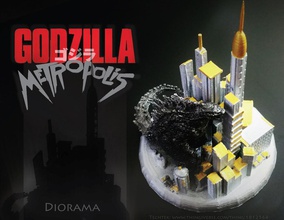 godzilla metropoli diorama pinshape disegno 3d 3d print model - Mito3D
