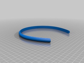 Facette Haar band pinshape kundengebundene 3d print model - Mito3D