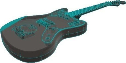 fender jaguar jazzmaster perfect scale 1 4 fully 3d printable pinshape models 3d-printable guitar 3d print model - Mito3D