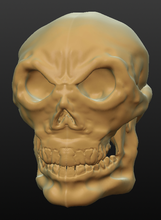 skull pinshape corpse evil death dead village town city gaming game asset head bone skeleton miniature 3d print model - Mito3D