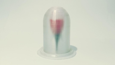 rose verre pinshape Conception 3d 3d print model - Mito3D