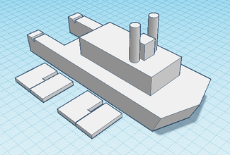 lastik bant kürek tekne pinshape desteklenmektedir oyuncak fonksiyonel 3d print model - Mito3D