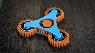geared spinner pinshape mechanical-design-contest gear-spinner gears fidget fidget-spinner 3d print model - Mito3D