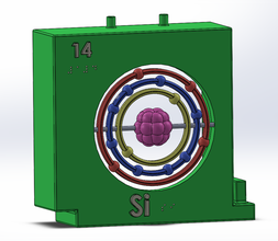 si element periodic table pinshape envisionthefuture-design-challenge 3d print model - Mito3D
