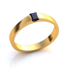 plaza diamante anillo pinshape oro piedras preciosas 3d print model - Mito3D