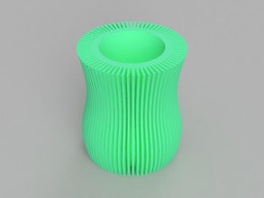 linear pattern vase pinshape 3d-design 3d print model - Mito3D