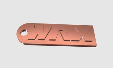 wrx catena chiave pinshape disegno 3d 3d print model - Mito3D
