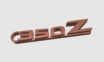 nissan 350z Schlüsselanhänger pinshape 3d design 3d print model - Mito3D