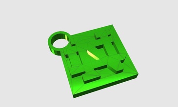 dame keychain pinshape Conception 3d 3d print model - Mito3D
