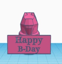 totodile happy birthday sign pinshape 3d-design 3d print model - Mito3D