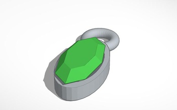 build realistic gem pendant 2 parts pinshape pendants neckllaces necklace jewelry diy 3d print model - Mito3D