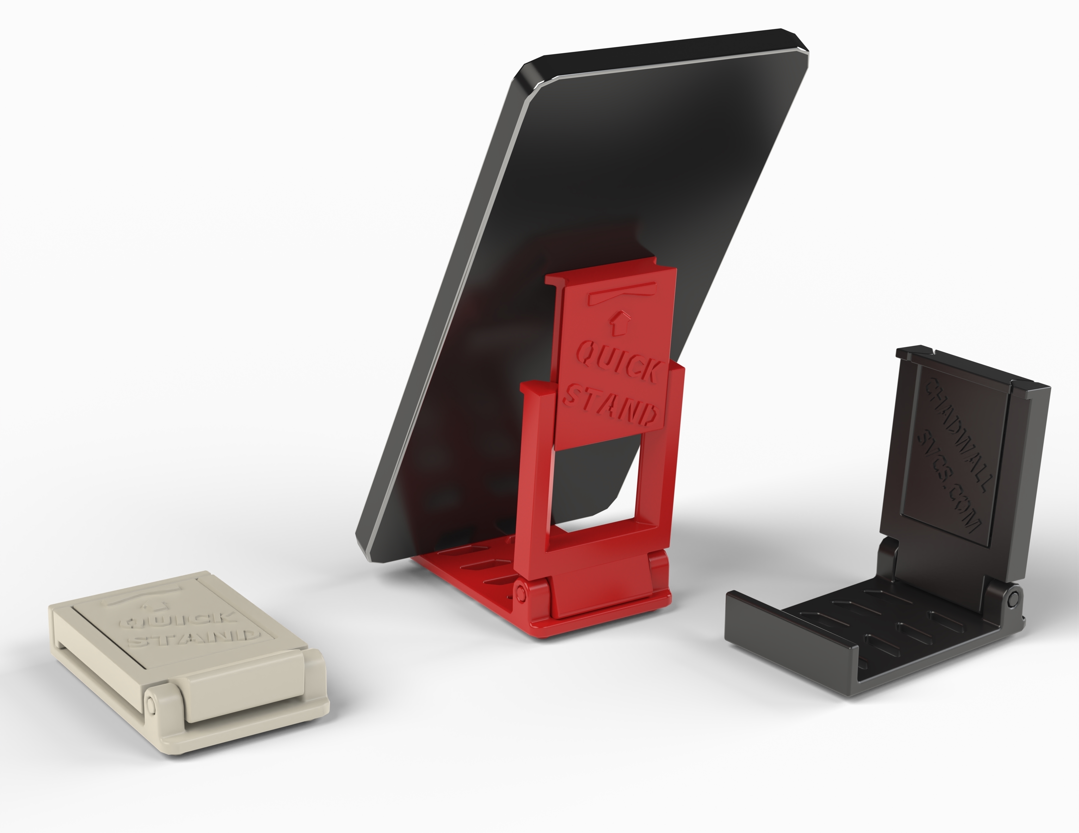 quick-stand phone stand - portable pinshape downloadable download 3d-printing 3d-printable stl-file stl holder phone-holder phone-stand 3D print model - Mito3D