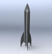 ben's rocket pinshape toy-rocket spaceship rocketship 3d print model - Mito3D