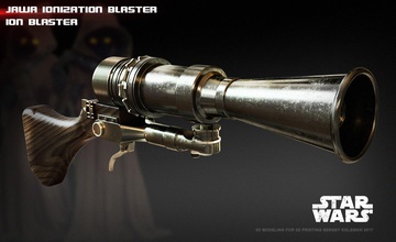 ion blaster- jawa ionization blaster pinshape starwarsweapons starwars star-wars cosplay cosplay-prop replica props gun 3d print model - Mito3D
