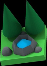 gölet bahçe pinshape göletler modelleri model Bahçeleri 3d print model - Mito3D