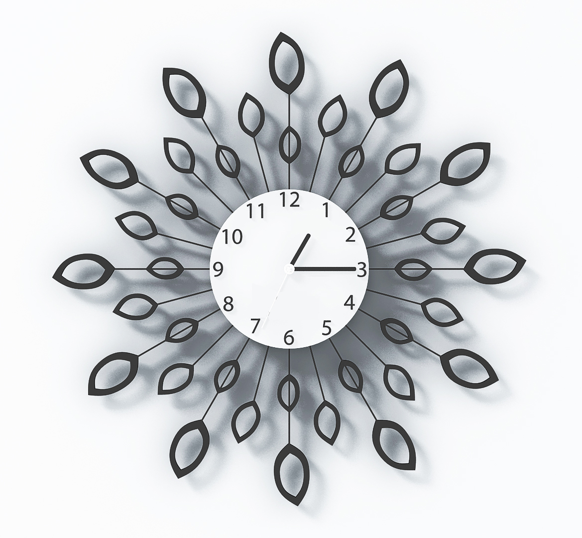design clock-c pinshape clock 3D print model - Mito3D