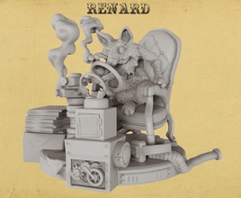 renard clementine pinshape steampunk macchina i caratteri storia in miniatura fox 3d print model - Mito3D