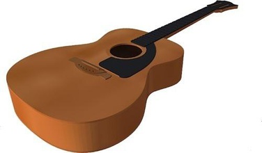 akustische Gitarre Skala 1 4 komplett 3d druckbare pinshape Sammler druckbar 3d print model - Mito3D