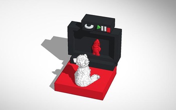 tv izlerken pinshape sheepy televizyon koyun modelleri kuzu Cüceler gnome dvd oynatıcı player sevimli 3d print model - Mito3D