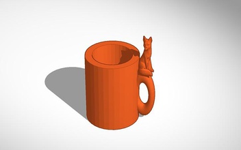 fox pinshape volpi tazze tazza caffè 3d print model - Mito3D