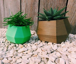 geometric planters v2 pinshape 3d-design 3d print model - Mito3D